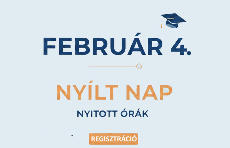 Nyílt nap - nyitott órák 2026. február 4. (szerda)