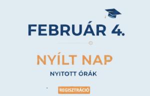 Nyílt nap - nyitott órák 2026. február 4. (szerda)