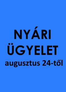 Tanulói ügyintézés a 35. héten (08.24 - 08.28)