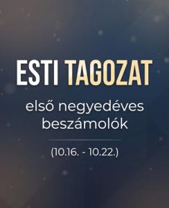 Első negyedéves beszámoló beosztása