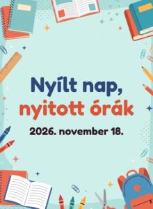 November 18 - nyílt nap, nyitott órák